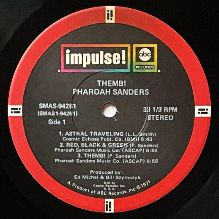 PHAROAH SANDERS 『THEMBI』 LP ラベル
