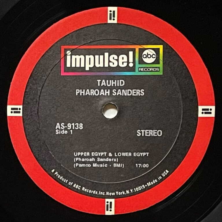 PHAROAH SANDERS 『TAUHID』 LP ラベル